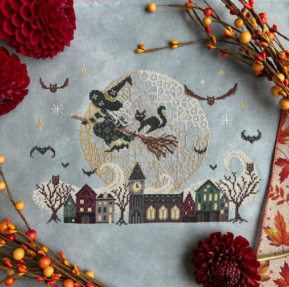 Night Riders Counted Cross Stitch Pattern Leaflet by Love Poppet - Printed Pattern