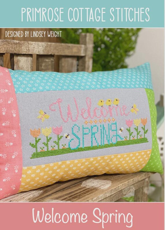Primrose Cottage Stitches Counted Cross Stitch Chart ~ Welcome Spring