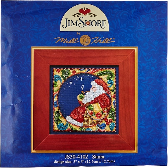 Santa Mill Hill Jim Shore Beaded Cross Stitch Kit JS304102
