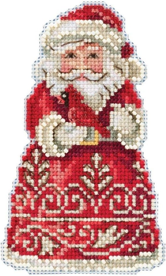 Mill Hill 2019 Jim Shore Beaded Cross Stitch Kit ~ Santa with Cardinal ~