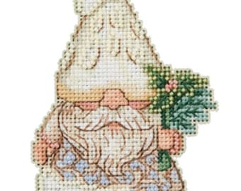 Mill Hill Jim Shore Woodland Gnome Beaded Cross Stitch Kit ~ Mushroom Gnome