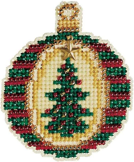 Golden Tannenbaum 2011 Mill Hill Beaded Cross Stitch Kit Christmas Jewels Charmed Ornament