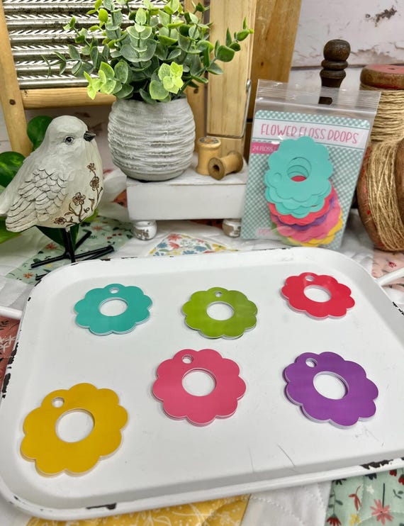 Flower Floss Drops ~ 24 Floss Drops ~ by Primrose Cottages Stitches