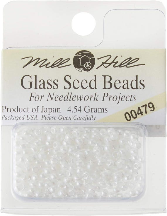 Mill Hill Glass Seed Beads White #00479 ~ 4.54 grams