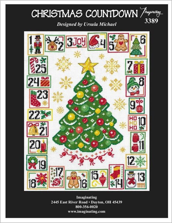 Christmas Countdown Counted Cross Stitch Pattern by Ursula Michael
