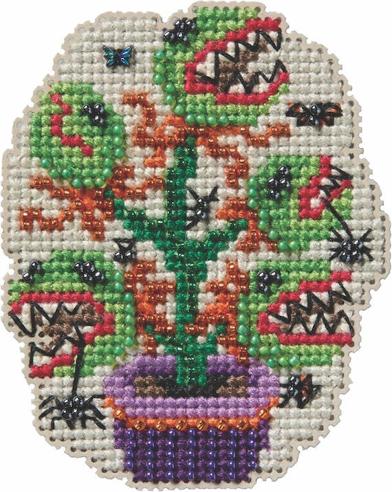 Monster Plant Mill Hill 2025 Seasonal Ornament Autumn Harvest Beaded Cross Stitch Kit