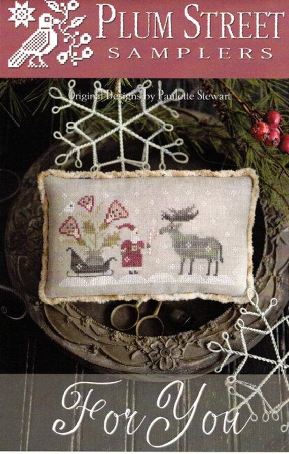For You by Plum Street Samplers Counted Cross Stitch Pattern