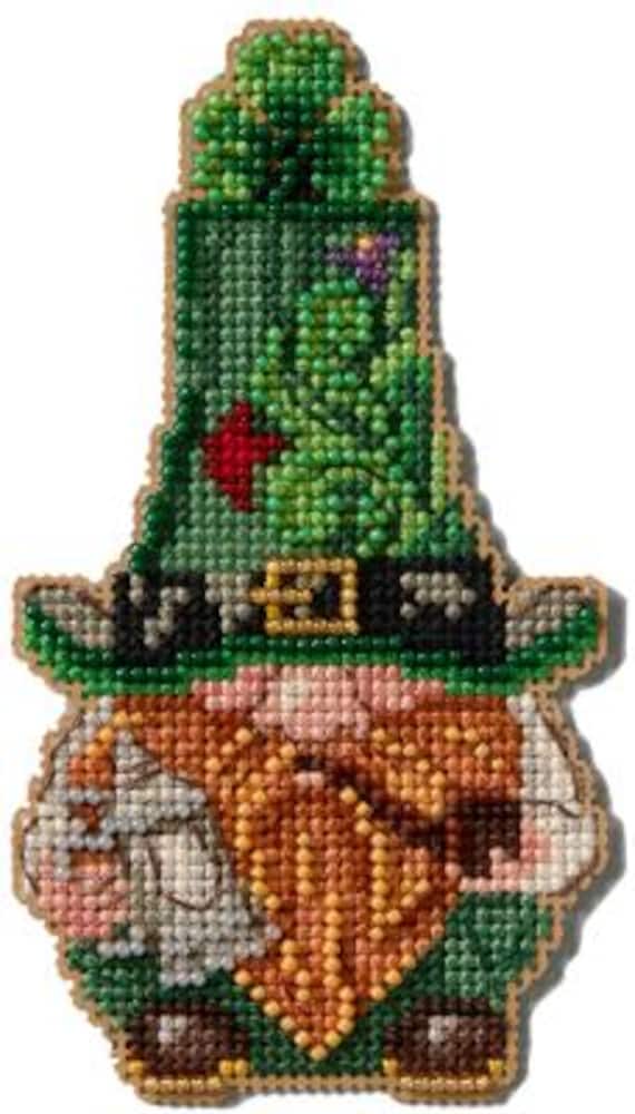 Mill Hill 2025 Jim Shore Beaded Cross Stitch Kit ~ Leprechaun Gnome with Stein