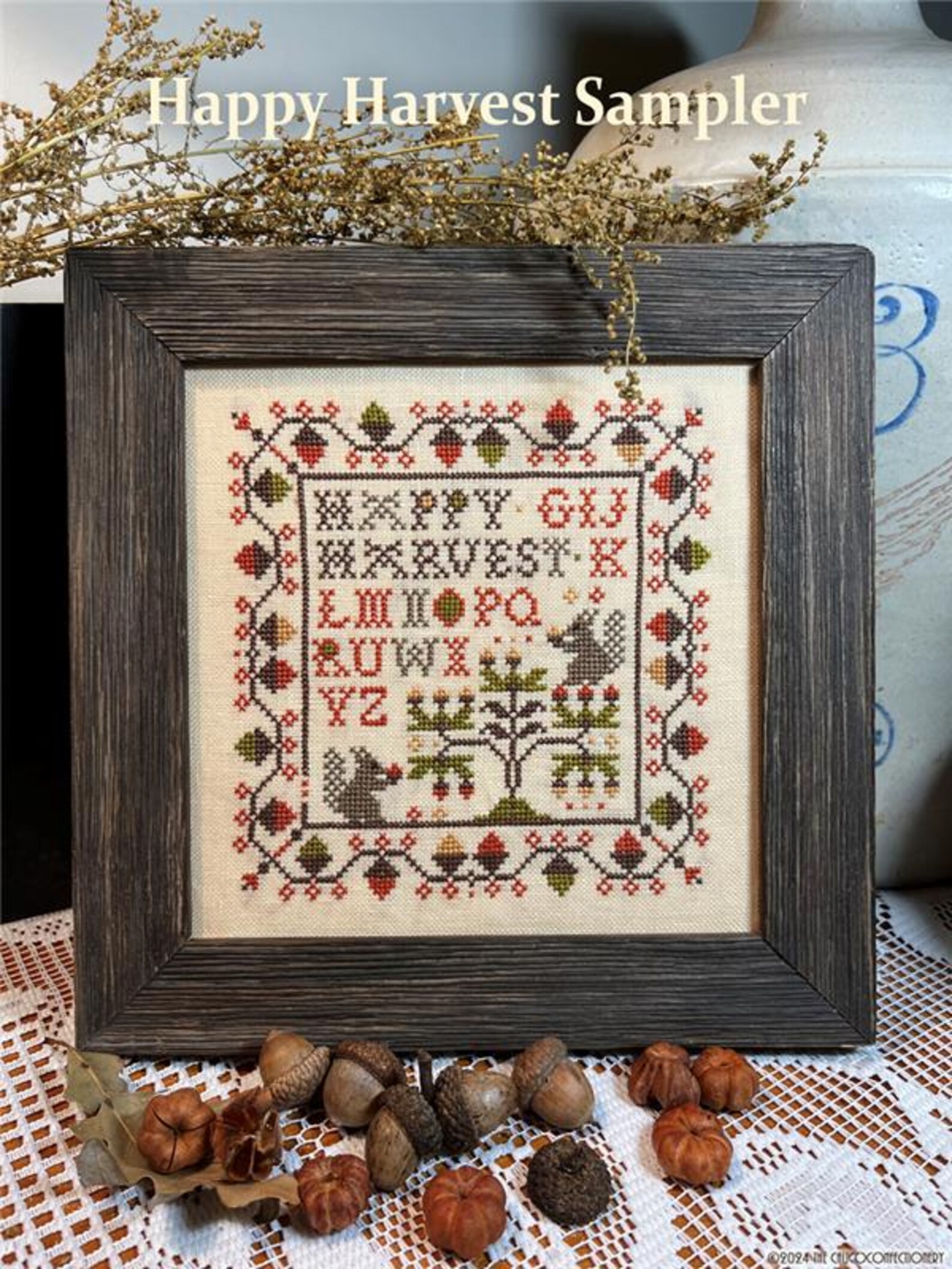 Happy Harvest Sampler Counted Cross Stitch Pattern From Calico ...