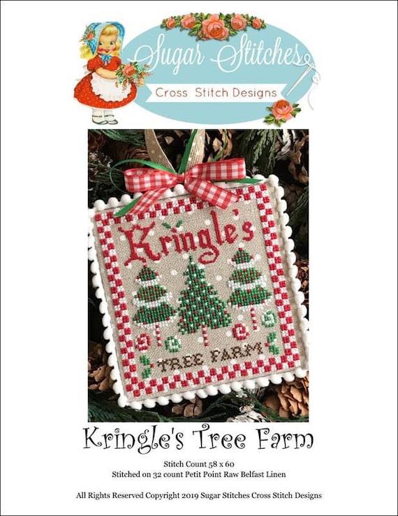 Kringle's Tree Farm Counted Cross Stitch Pattern by Sugar Stitches Designs