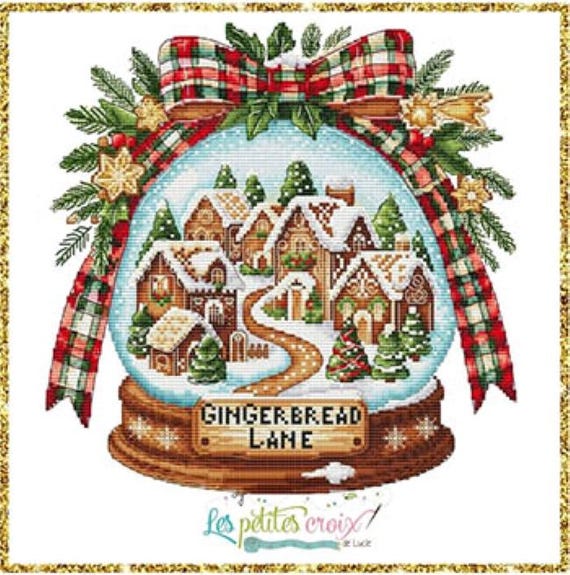 Gingerbread Lane Counted Cross Stitch Pattern by Les petites Croix de Lucie