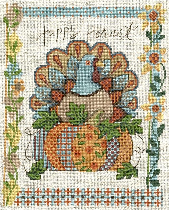 Diane Arthurs Imaginating Counted Cross Stitch Pattern ~ Happy Harvest Turkey