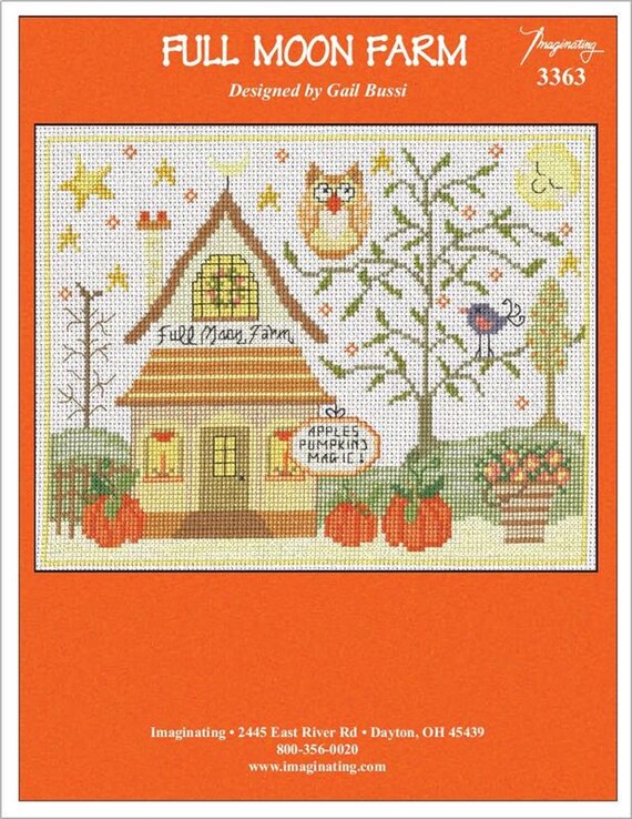 Gail Bussi Counted Cross Stitch Pattern Pattern ~ Full Moon Farm ~ 3363
