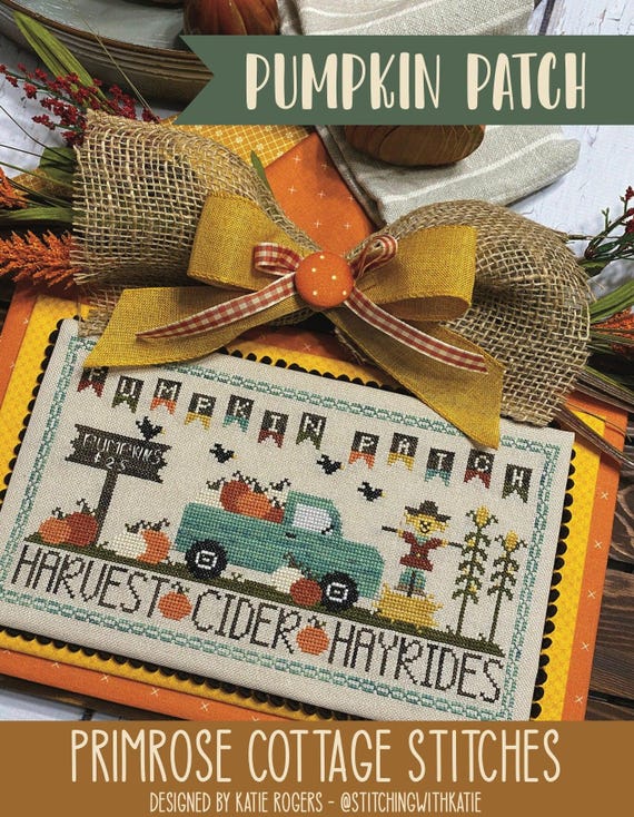 Pumpkin Patch Counted Cross Stitch Pattern by Primrose Cottage Stitches PCS-022