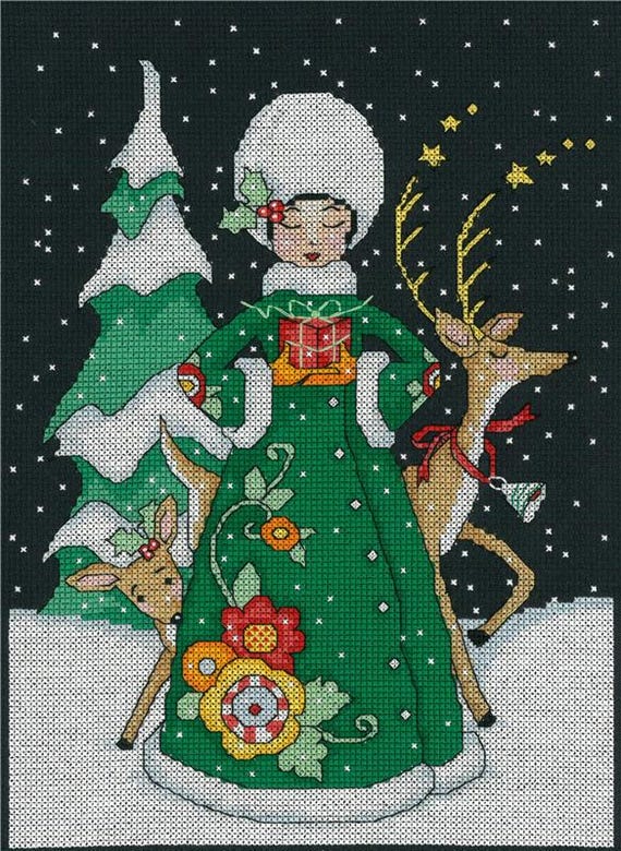 Small Gift Counted Cross Stitch Pattern designed by Mary Engelbreit