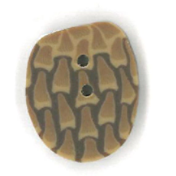Just Another Button Company Polymer Clay Button ~ Small Pine Cone ~ 2258.s