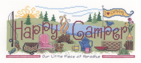 Happy Camper Counted Cross Stitch Chart by Diane Arthurs