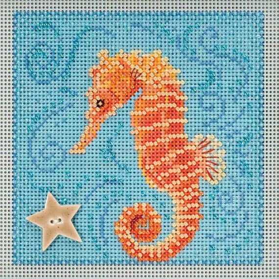 Seahorse Mill Hill Spring Series Buttons & Beads Counted Cross Stitch Kit MH14-1813