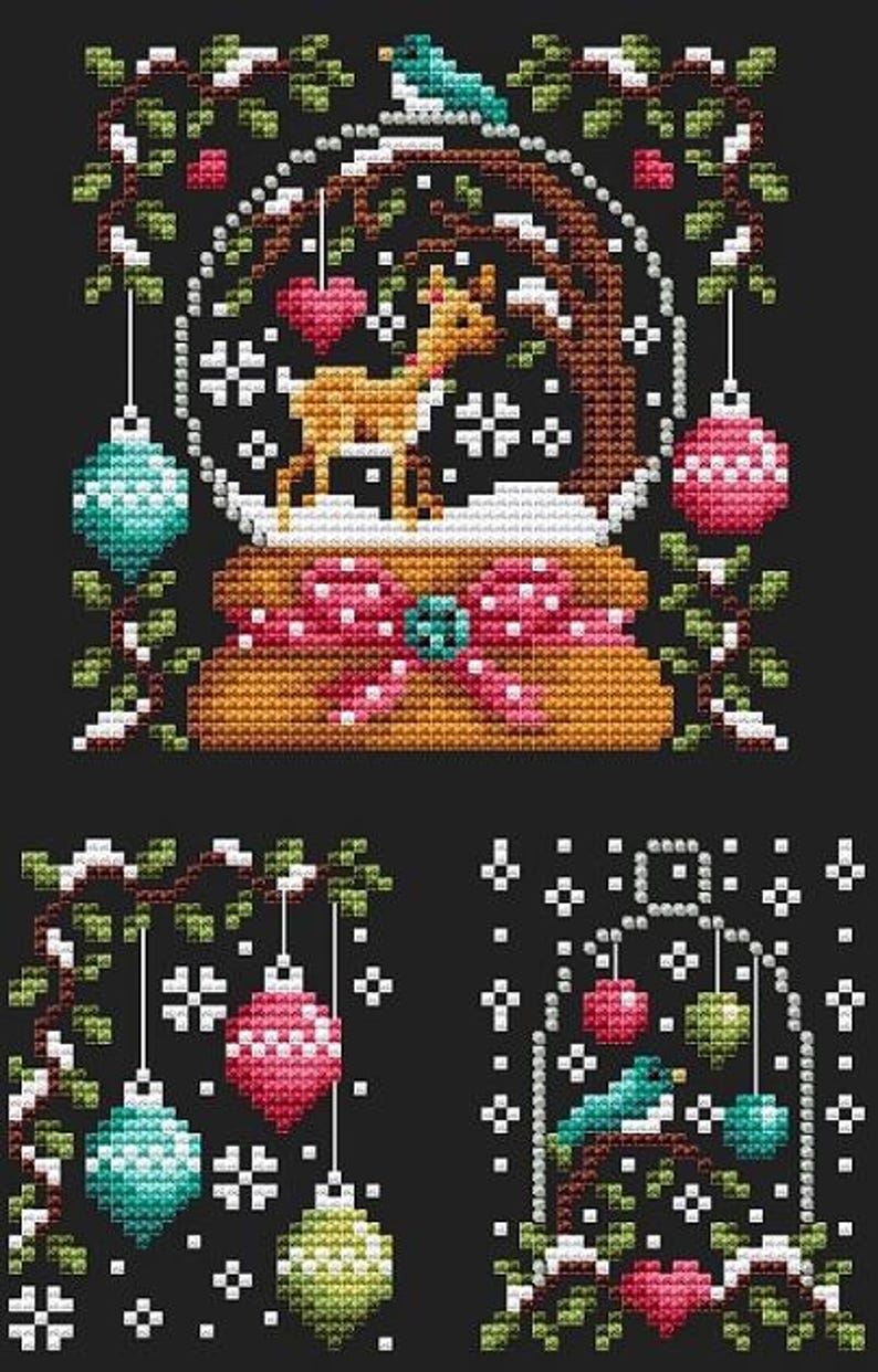 Shannon Christine Designs Counted Cross Stitch Pattern ~ Snow Globe ...