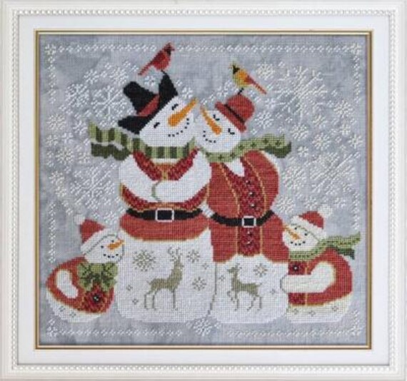 Snow in Love Counted Cross Stitch Pattern by Cottage Garden Samplings