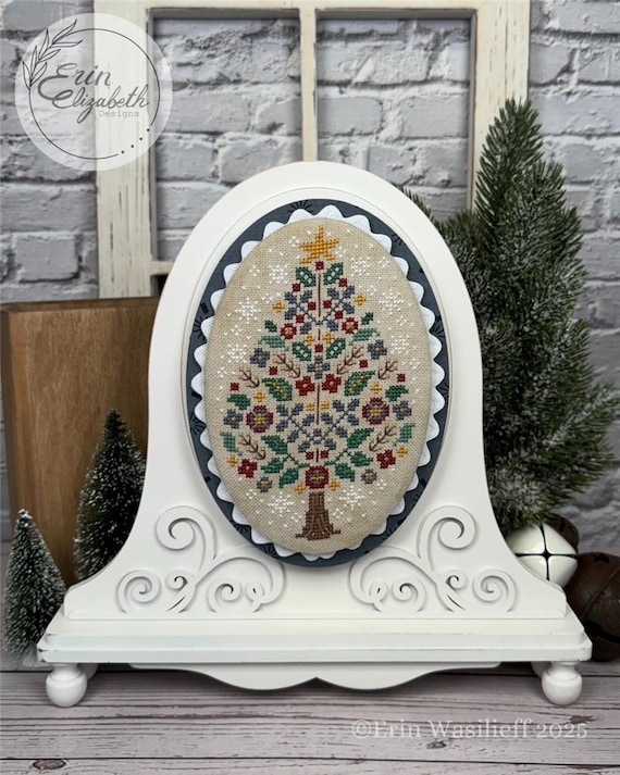 Winter Tree Counted Cross Stitch leaflet by Erin Elizabeth Designs