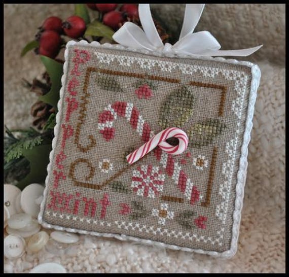 Peppermint Twist Counted Cross Stitch Pattern by Little House Needleworks - Printed pattern ~ All Dolled Up