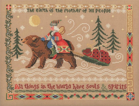 Sandra Cozzolino Imaginating Cross Stitch Leaflet ~ Kodiak Christmas ~ 1848