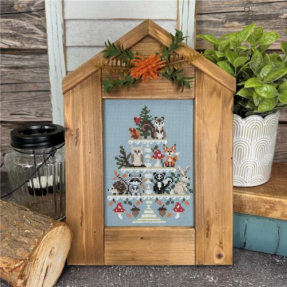 Woodland Critters Tier Counted Cross Stitch leaflet by Erin Elizabeth Designs