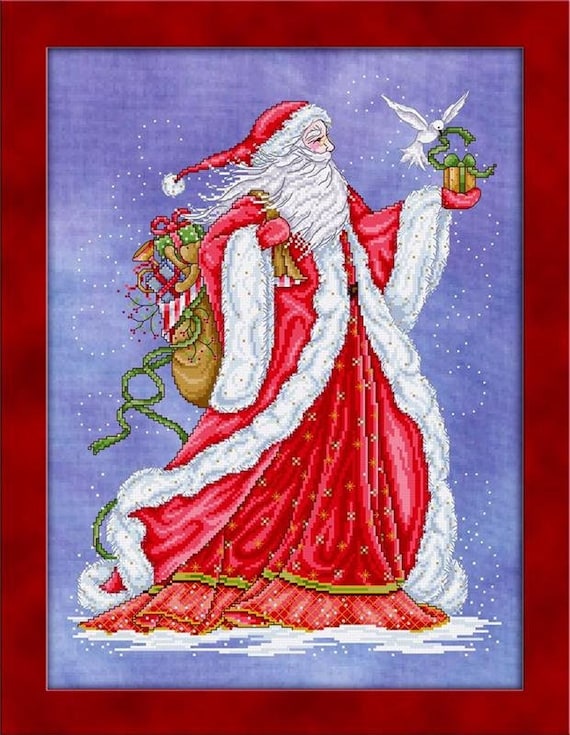 Father Christmas Counted Cross Stitch Pattern by Joan Elliott Design