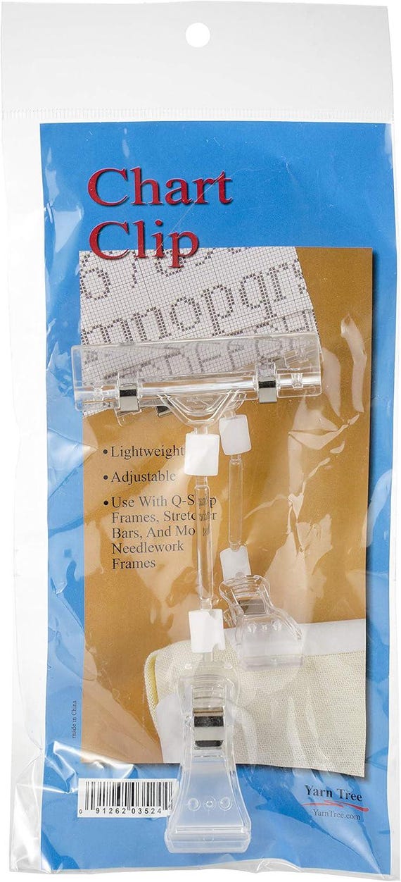 Yarn Tree Graph Gripper 6" x 3" -  Pattern / Chart holder clips to Scroll frames,  Q-Snaps and Stretcher Bars