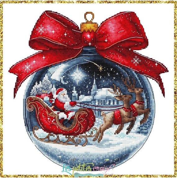 Christmas Ball 2025 counted cross stitch pattern by Les petites Croix de Lucie- Printed Pattern