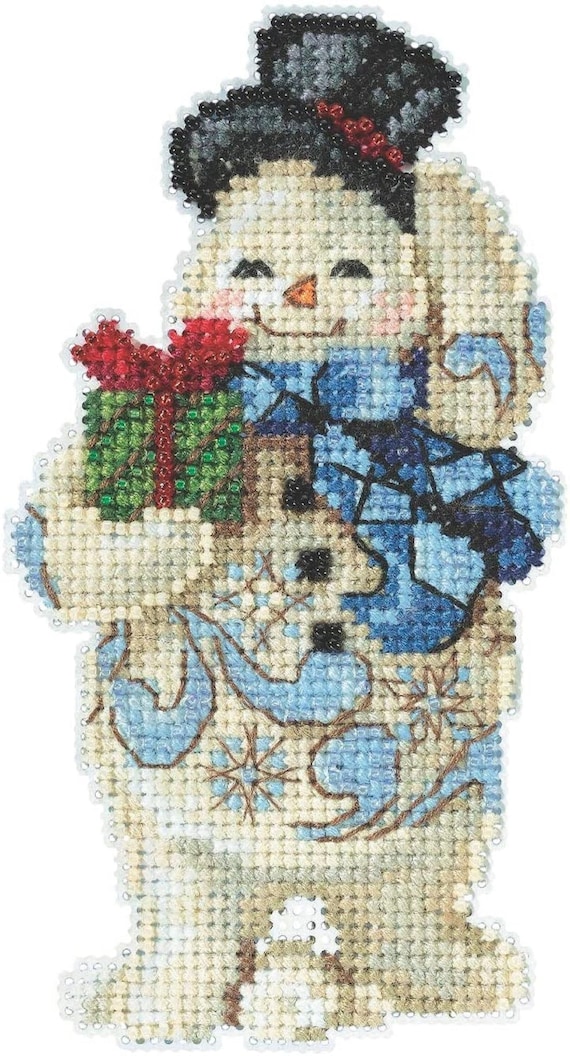 Mill Hill 2020 Jim Shore Beaded Cross Stitch Kit ~ Gift Giving Snowman ~ JS202011