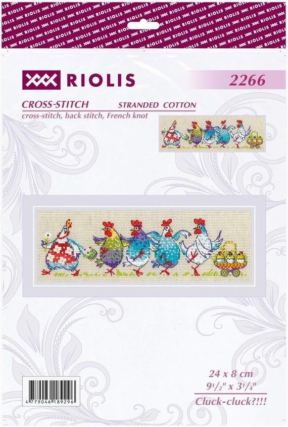 Cluck-Cluck Counted Cross Stitch Kit #2266 by Riolis