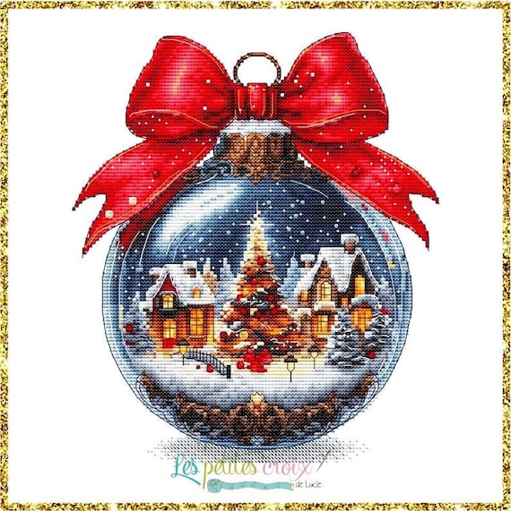 Christmas Ball 2024 counted cross stitch leaflet by Les petites Croix de Lucie