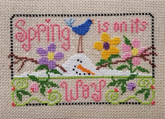 Spring Is On Its Way Counted Cross Stitch Pattern By Val's Stuff CS224