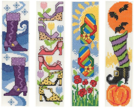 Ursula Michael Imaginating Counted Cross Stitch Chart ~ Shoes for All Seasons
