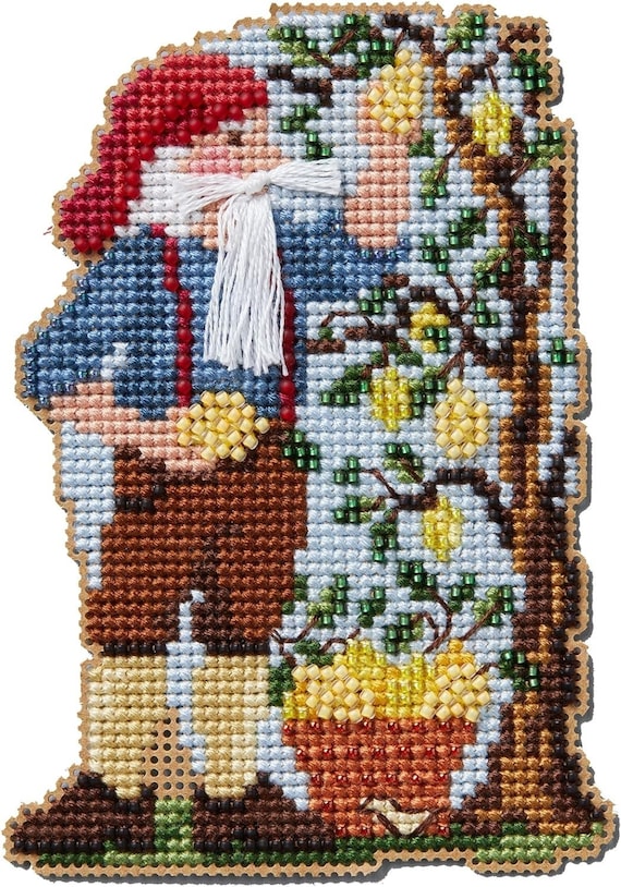 Mill Hill 2024 Mediterranean Santa Beaded Cross Stitch Kit ~ Lemon Grove Santa