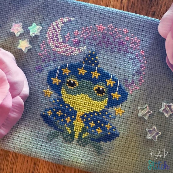 Froggy Magic Counted Cross Stitch Pattern by BAD Stitch