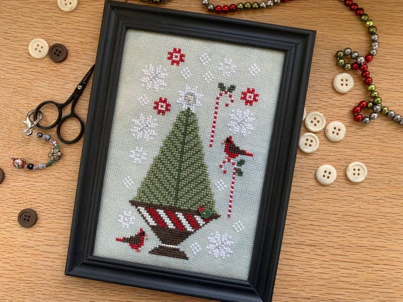 Wintergreen Counted Cross Stitch Pattern by Stitches by Ethel - Printed Pattern