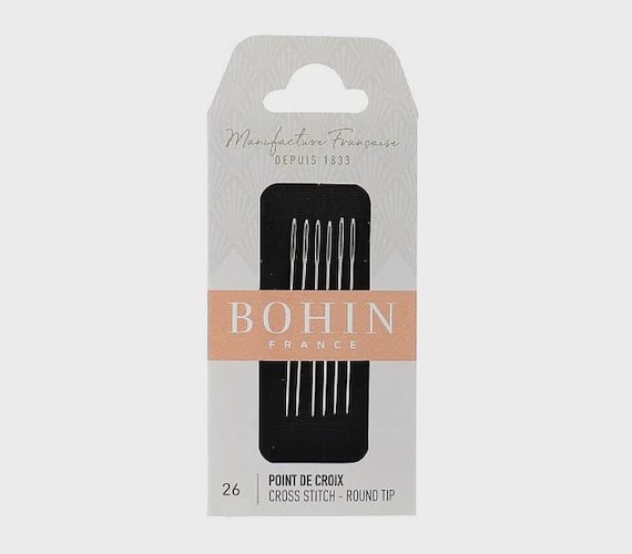 Bohin Point De Croix Cross Stitch Round Tip Needles #26