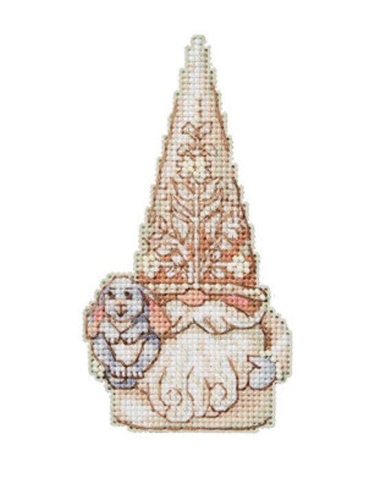 Mill Hill Jim Shore Woodland Gnome Beaded Cross Stitch Kit ~ Rabbit Gnome