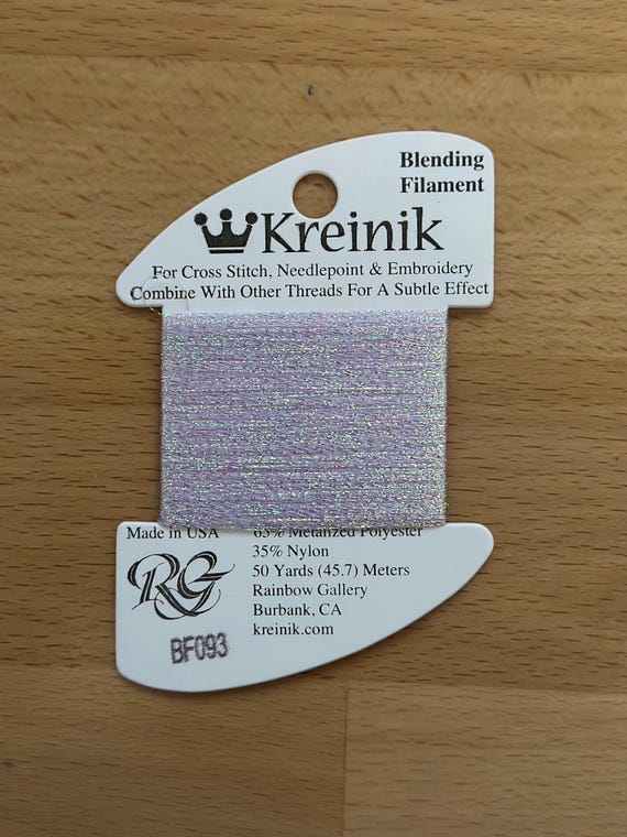 Kreinik Star Mauve BF-093 Blending Filament 45.7m Metallic thread , 50yds