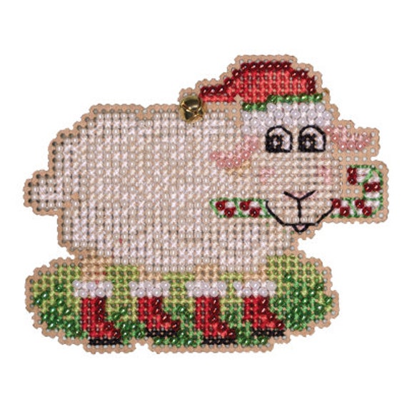 Mill Hill 2023 Winter Holiday Beaded Cross Stitch Kit ~ Sweet Sheep