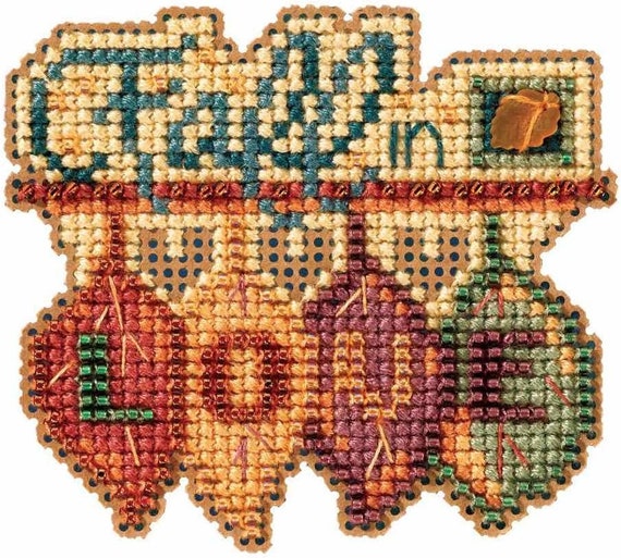 Mill Hill Autumn Harvest Beaded Cross Stitch Kit ~ Fall in Love ~