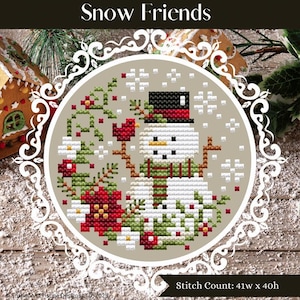 Shannon Christine Designs Counted Cross Stitch Pattern ~ Snow Friends