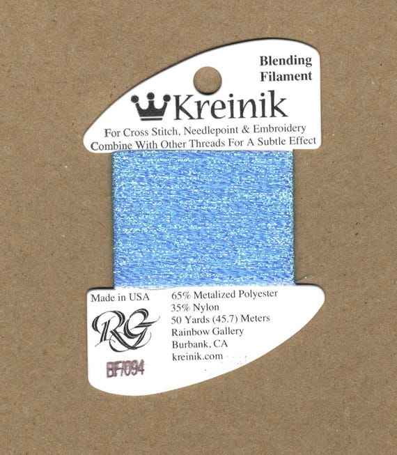 Kreinik Star Blue BF-094 Blending Filament 45.7m Metallic thread , 50yds