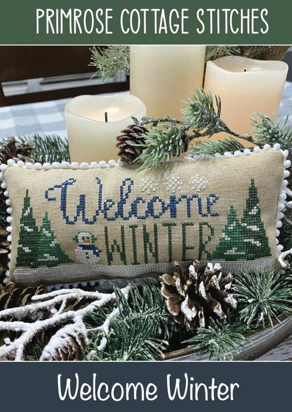Primrose Cottage Stitches Counted Cross Stitch Chart ~ Welcome Winter