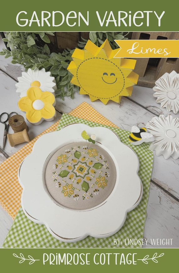 Primrose Cottage Stitches Counted Cross Stitch Chart ~ Limes ~ Garden Variety Hardcopy printed pattern