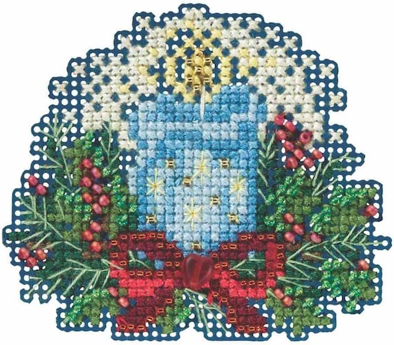 Candlelight Beaded Cross Stitch Kit by Mill Hill ~ 2015 Winter Holiday Collection MH18-5306