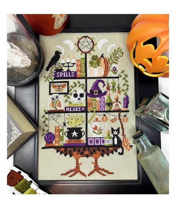 The Witch's Kitchen Counted Cross Stitch Pattern by Tiny Modernist